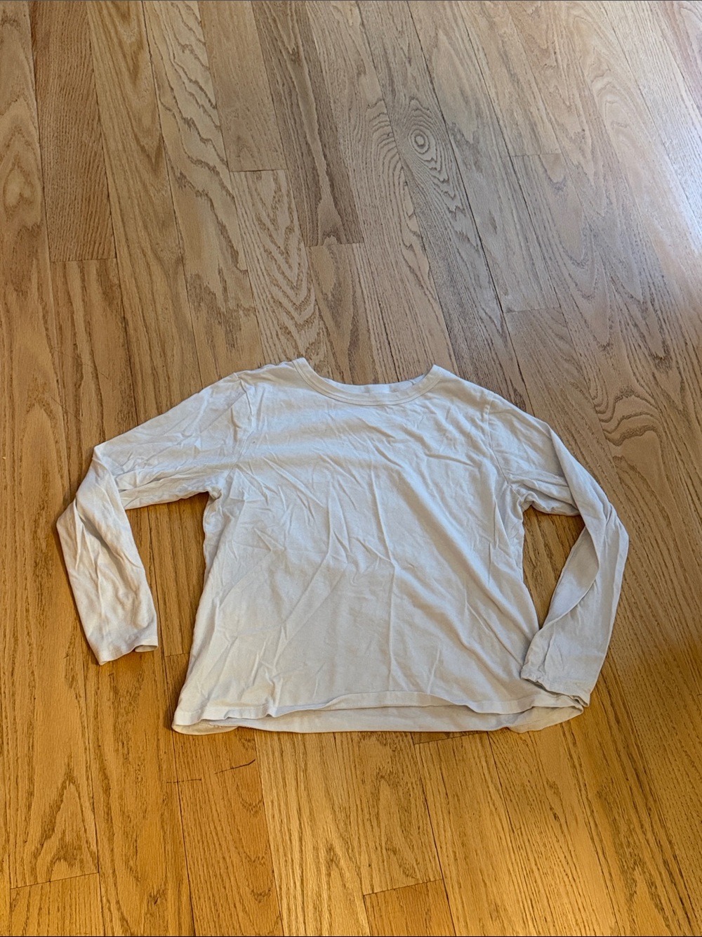 Old Navy White Long-Sleeve Crew Neck Top